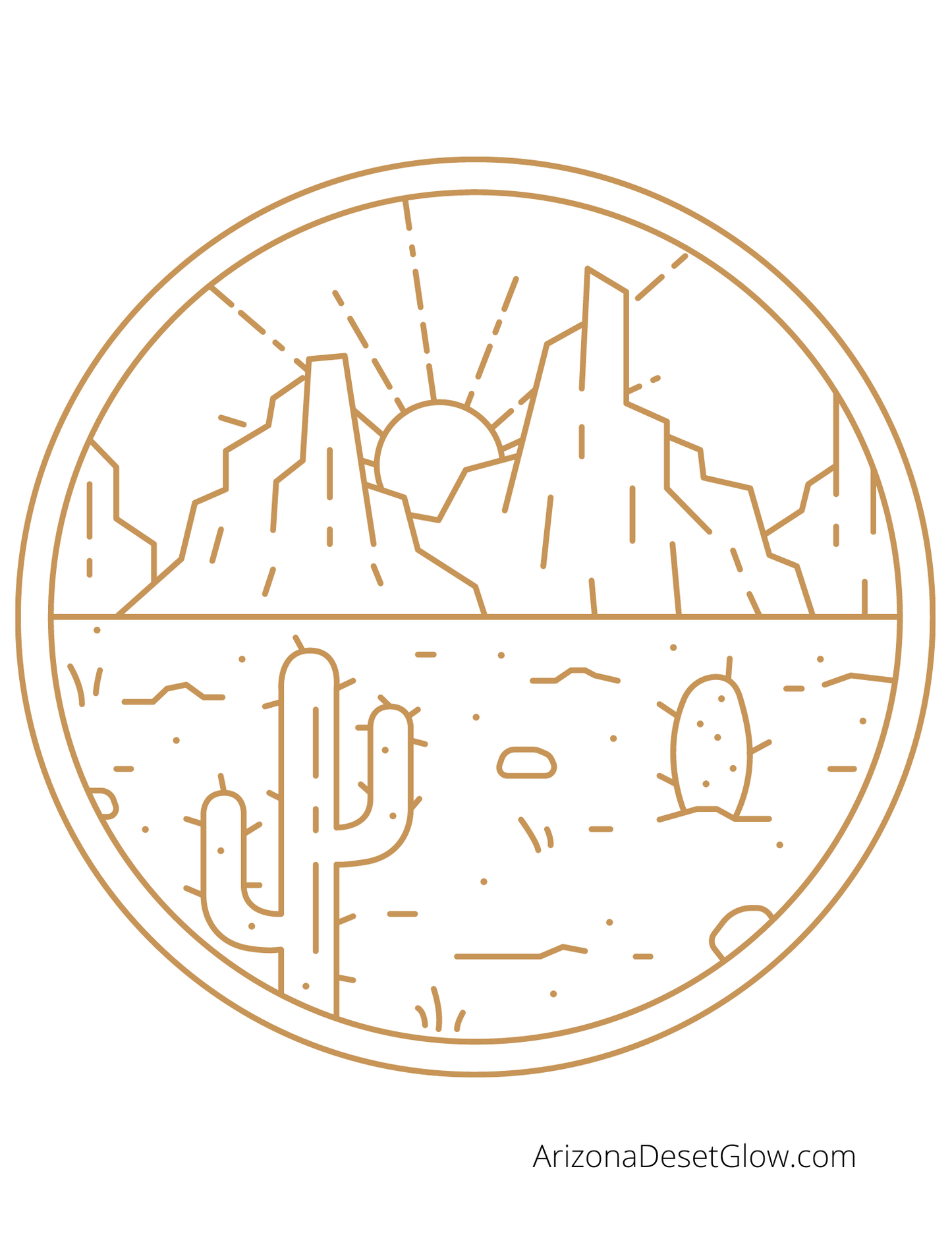 Desert Magic Coloring Page