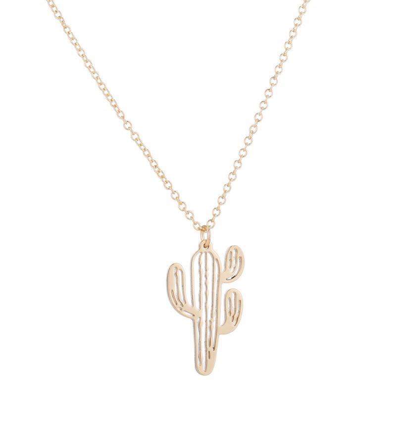 Gold Saguaro Necklace