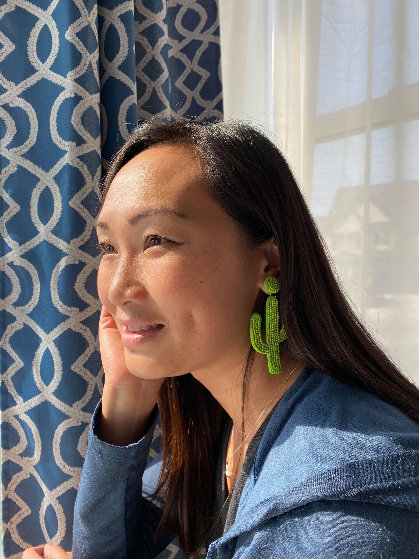 Bead Cactus Earrings